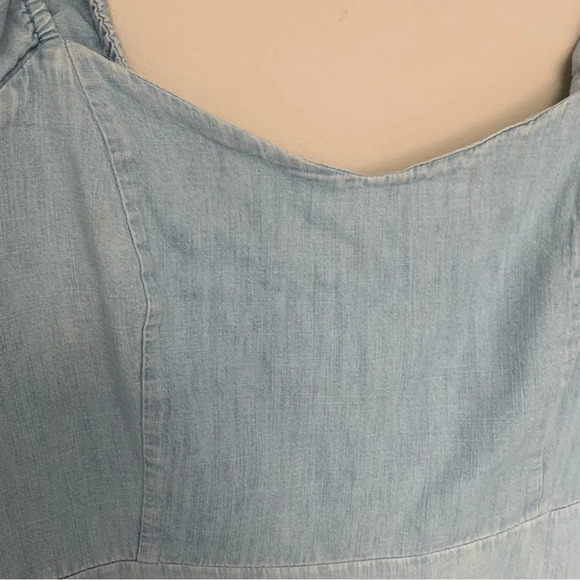 Old Navy Cotton Blue Chambray Mini Summer Dress XL - Picture 8 of 13